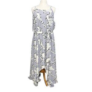 LANE BRYANT  Lilac Floral Bloom CHIFFON High Low MAXI Dress Size 28 NWT